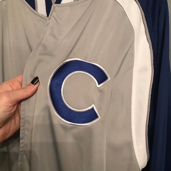 Men’s Gray Chicago Cubs Jacket by Stitches XXL Blue MLB logo 2x by Stitches - Picture 5 of 6